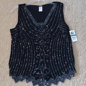 Formal sequin top